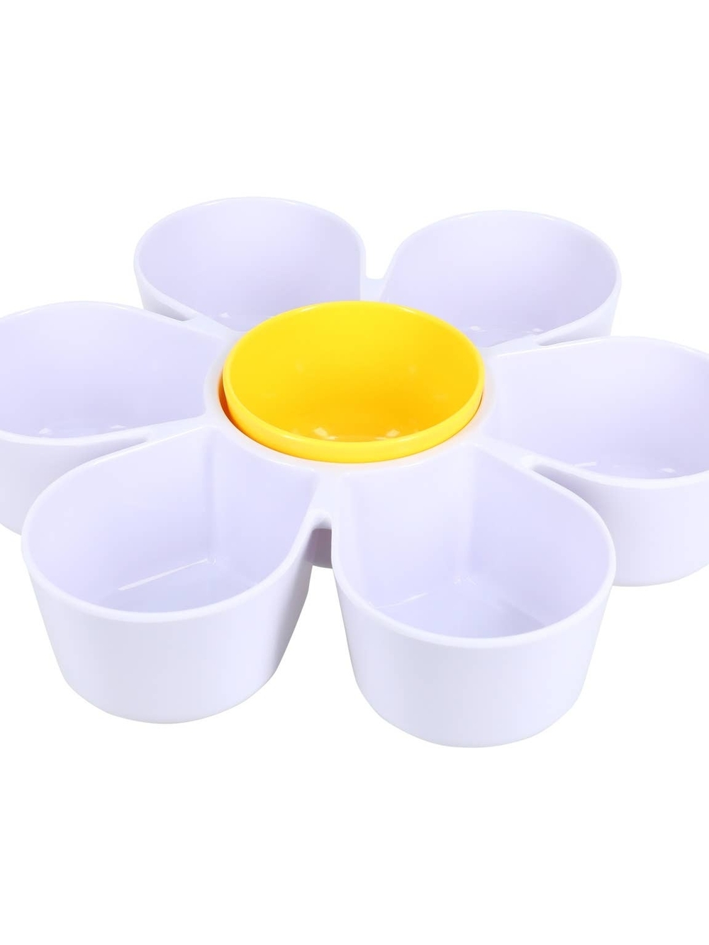 Daisy Chips & Dip Serving Tray with Yellow Center Bowl - Picture 5 of 6